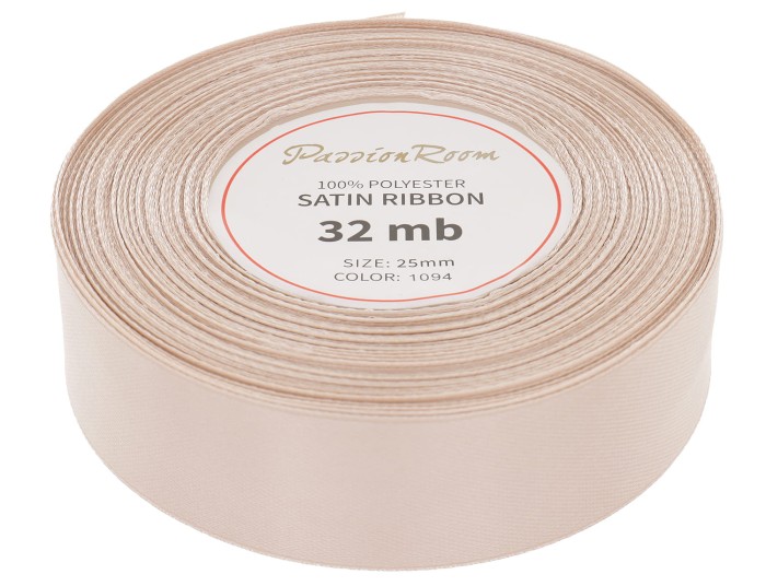 [825097] Wstążka satynowa 25mm 32mb nude