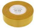 Wstążka satynowa 25mm 32mb złota