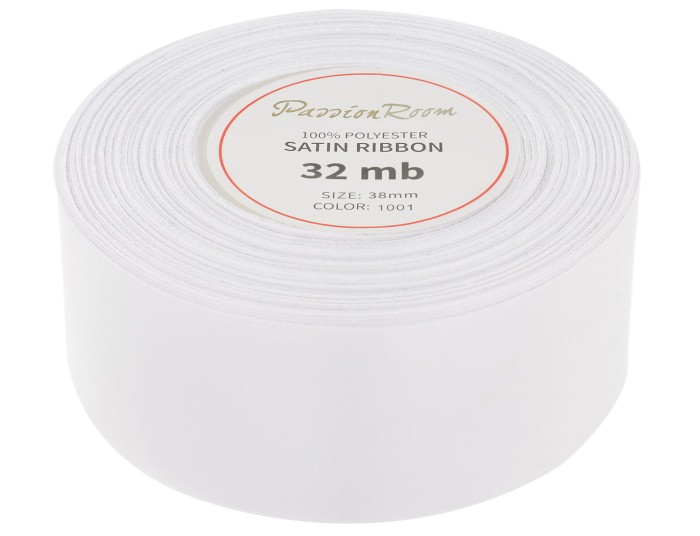 Wstążka satynowa 38mm 32mb biała