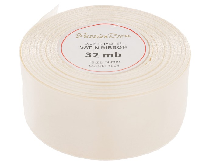 Wstążka satynowa 38mm 32mb ciemnokremowa