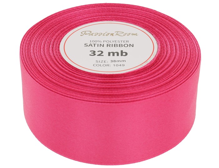 Wstążka satynowa 38mm 32mb fuksja