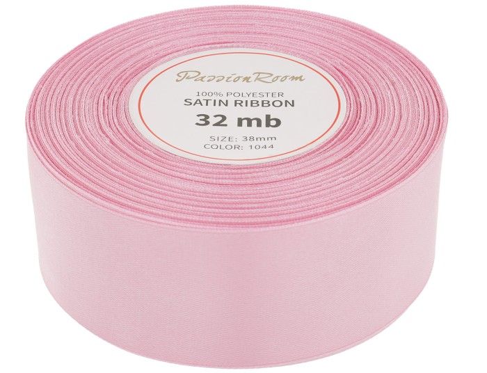 Wstążka satynowa 38mm 32mb różowa