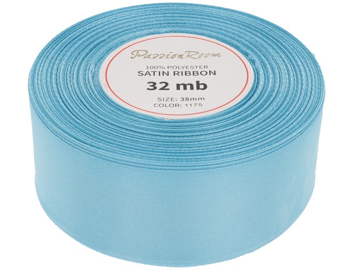 Wstążka satynowa 38mm 32mb jasnoturkusowa