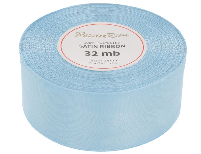 Wstążka satynowa 38mm 32mb lazurowa