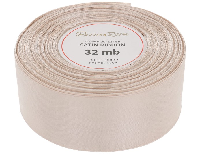 [838097] Wstążka satynowa 38mm 32mb nude