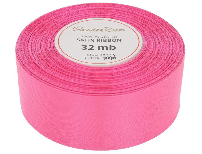 Wstążka satynowa 38mm 32mb różowy barbie