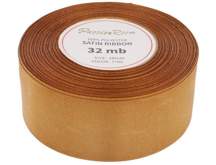 Wstążka satynowa 38mm 32mb cynamonowa