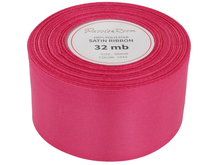 Wstążka satynowa 50mm 32mb fuksja