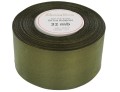 Wstążka satynowa 50mm 32mb oliwkowa