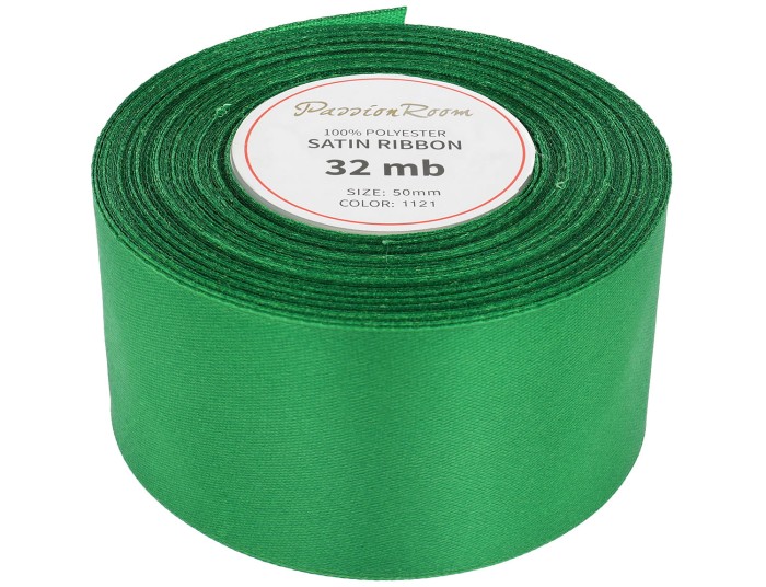 Wstążka satynowa 50mm 32mb zielona