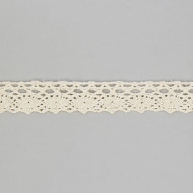 Wstążka koronkowa bawełniana 16mm 4,5m ecru