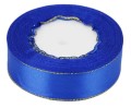 Wstążka satynowa 25mm 22mb granatowa ze złotą nitką