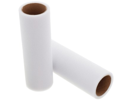 Tiul dekoracyjny na rolce 15cm 9m biały