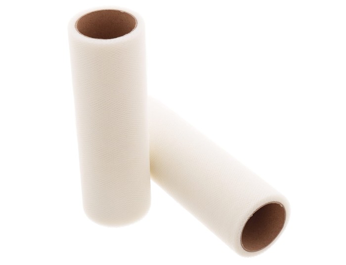 Tiul dekoracyjny na rolce 15cm 9m kremowy