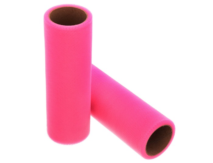 Tiul na rolce 15cm 9m różowy barbie