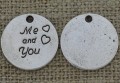 Zawieszka mała "Me and You" kolor srebrny