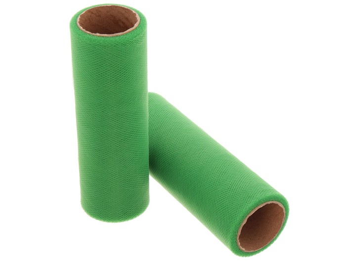 Tiul dekoracyjny na rolce 15cm 9m zielony