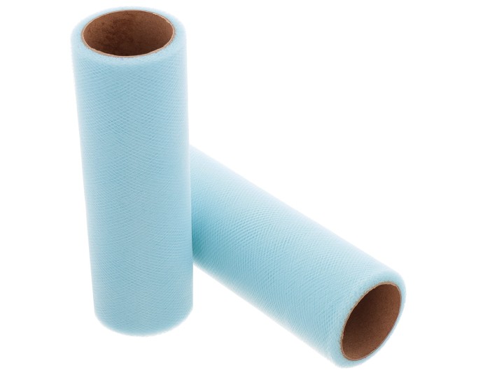 Tiul na rolce 15cm 9m błękitny pastelowy