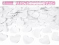 Tuba strzelająca konfetti serca białe 80cm