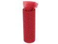 [b716063] Tiul dekoracyjny z brokatem 15cm 9m czerwony