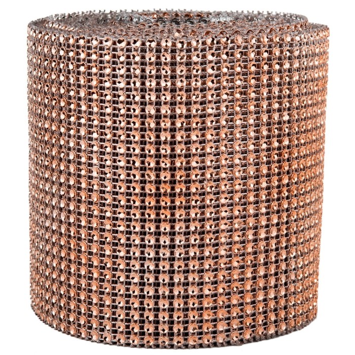 [59475] Taśma z cyrkoniami rose gold 12cm 9m