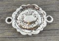 30140 Ozdobna baza łącznik w kolorze ciemnego srebra na kaboszon 14mm