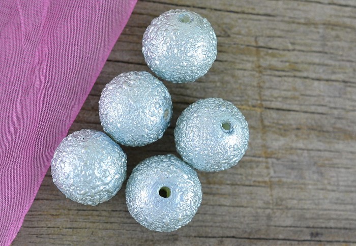 701192 Koralik szklany szroniony błękitny 10mm 