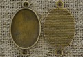 101168 Klasyczna baza łącznik w kolorze brązu na kaboszon 25*18mm