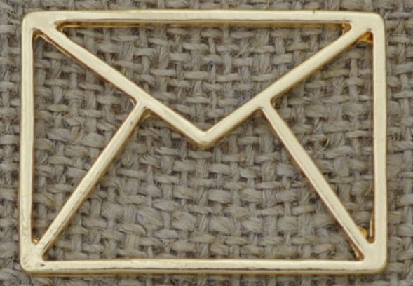 Element ozdobny koperta kolor złoty