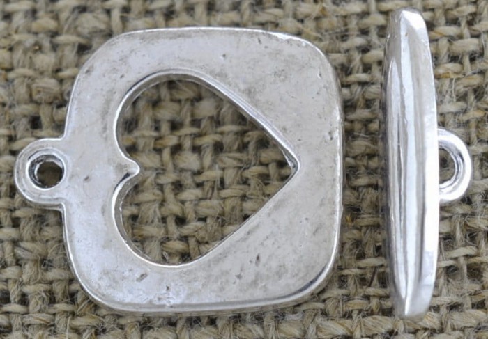 31541 Zapięcie ozdobne amerykańskie przekładane w kolorze srebrnym