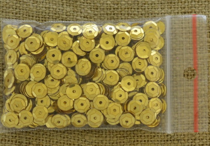  [55528] Cekiny łamane bladozłote 6mm 12 gram