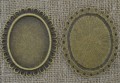 Baza medalionu brąz na kaboszon 40x30mm