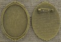 [10238] Baza broszki brąz na kaboszon 40*30mm