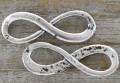 307149 Zawieszka znak nieskończoności w kolorze starego srebra 2szt