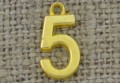 Zawieszka mała cyferka "5" kolor złota
