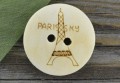 87315 Guzik drewniany ozdobny PARIS 3szt
