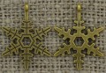 [ś07433] Zawieszka metalowa mała płatek śniegu 24*17mm w kolorze brązu
