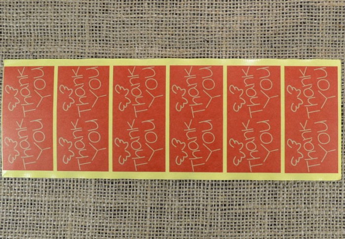 72107 Naklejka z napisem Thank You 40*40mm 6szt