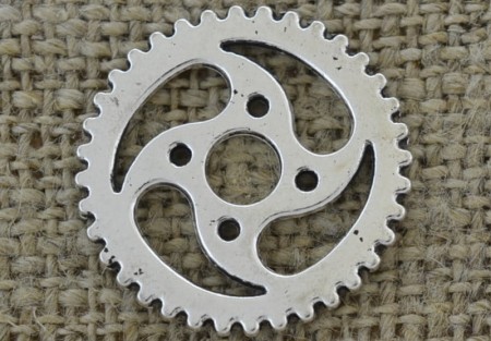 [312203] Element ozdobny steampunk tryb w kolorze srebrnym 23mm