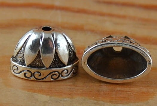  {57137} Ozdobna końcówka w kolorze starego srebra 20*13mm