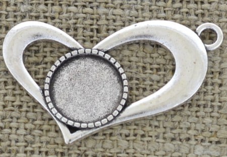 [30193] Baza medalionu srebrna na kaboszon 14mm