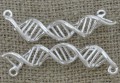 Łącznik ozdobny DNA kolor srebrny