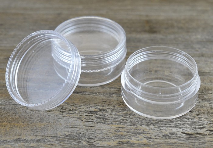 60402 Pojemnik plastikowy pojedynczy okrągły 39*21mm