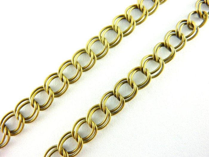 Łańcuszek podwójny 4*5mm brąz