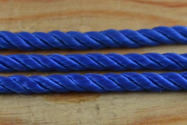 {71740} Sznurek nylonowy skręcony 5mm niebieski 50cm