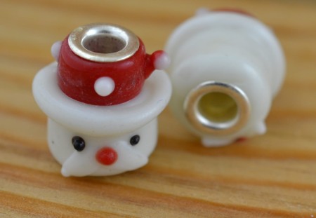 [ś0766] Koralik modułowy lampwork Mikołaj