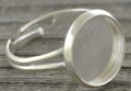 50314 Klasyczna baza pierścionka w kolorze srebra na kaboszon 12mm