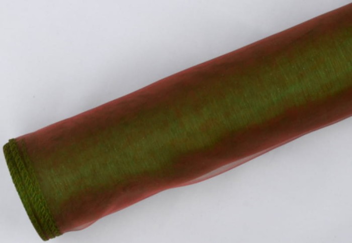[821045] Organza obszyta na rolce 12cm 9m GREEN RED