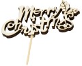 [000012] Dekoracja drewniana na piku Merry Christmas