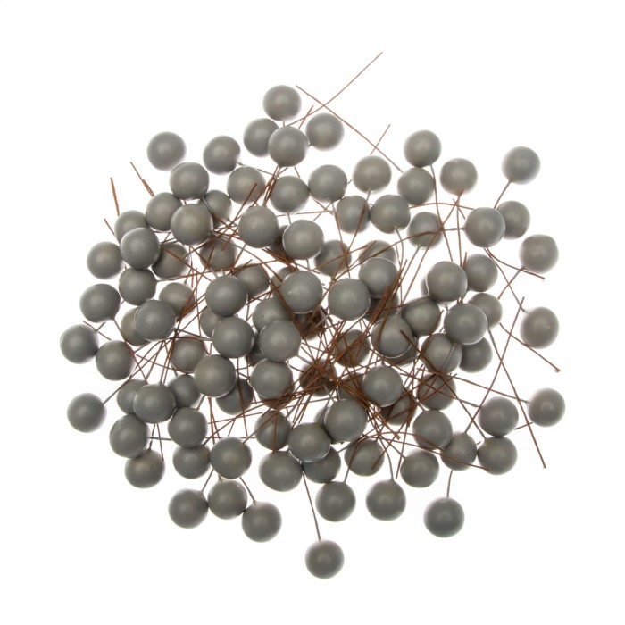 [608160] Kulki na druciku matowe szare